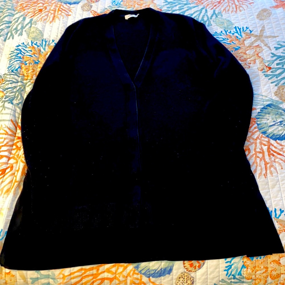 Cardigan button front long sweater with long sleeves. Size Small